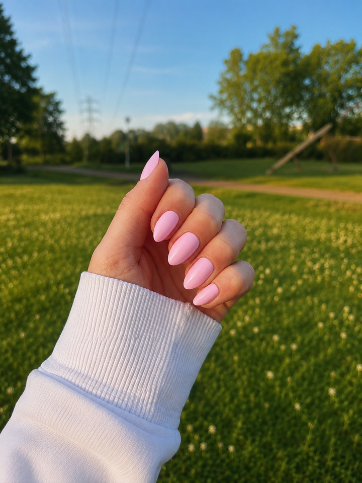 Pillowtalk Babyroze Almond Press On Nagels