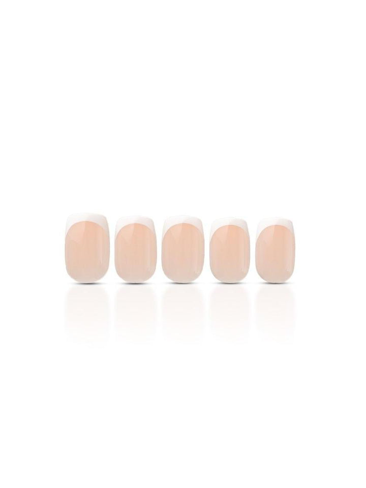 Classic French Vierkante French Manicure Press On Nagels