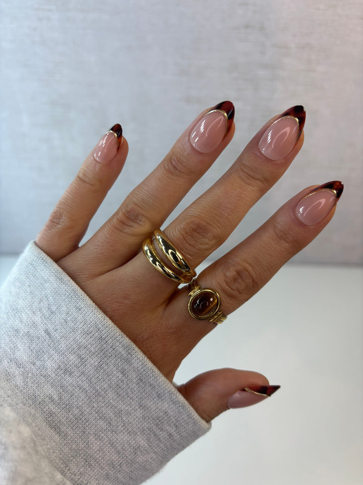 Press-on nagels dierenprint medium amandel