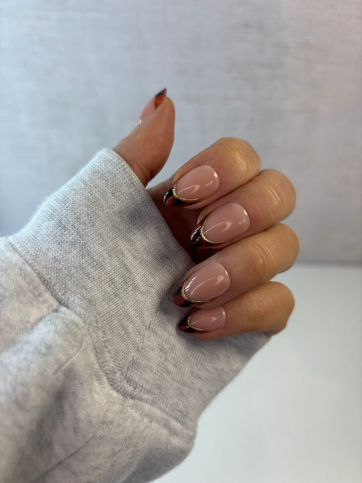 Press-on nagels dierenprint medium amandel